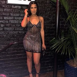 Rhinestone Strap Dress